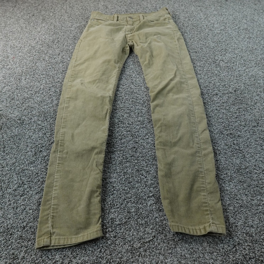Levis Pants Mens 30X32 Beige Brown Tan Corduroy Cord 512 Slim Taper Stretch Flex